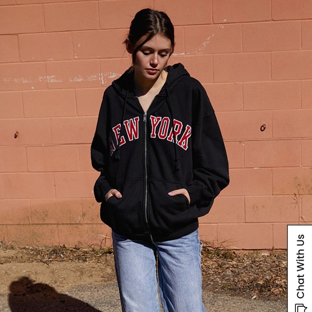 John Galt New York oversized zip hoodie